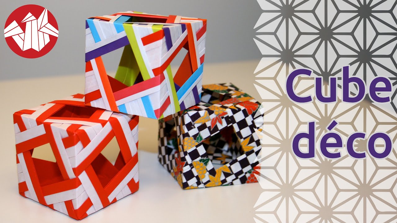 Origami - Cube décoratif - Decorative Cube [Senbazuru]