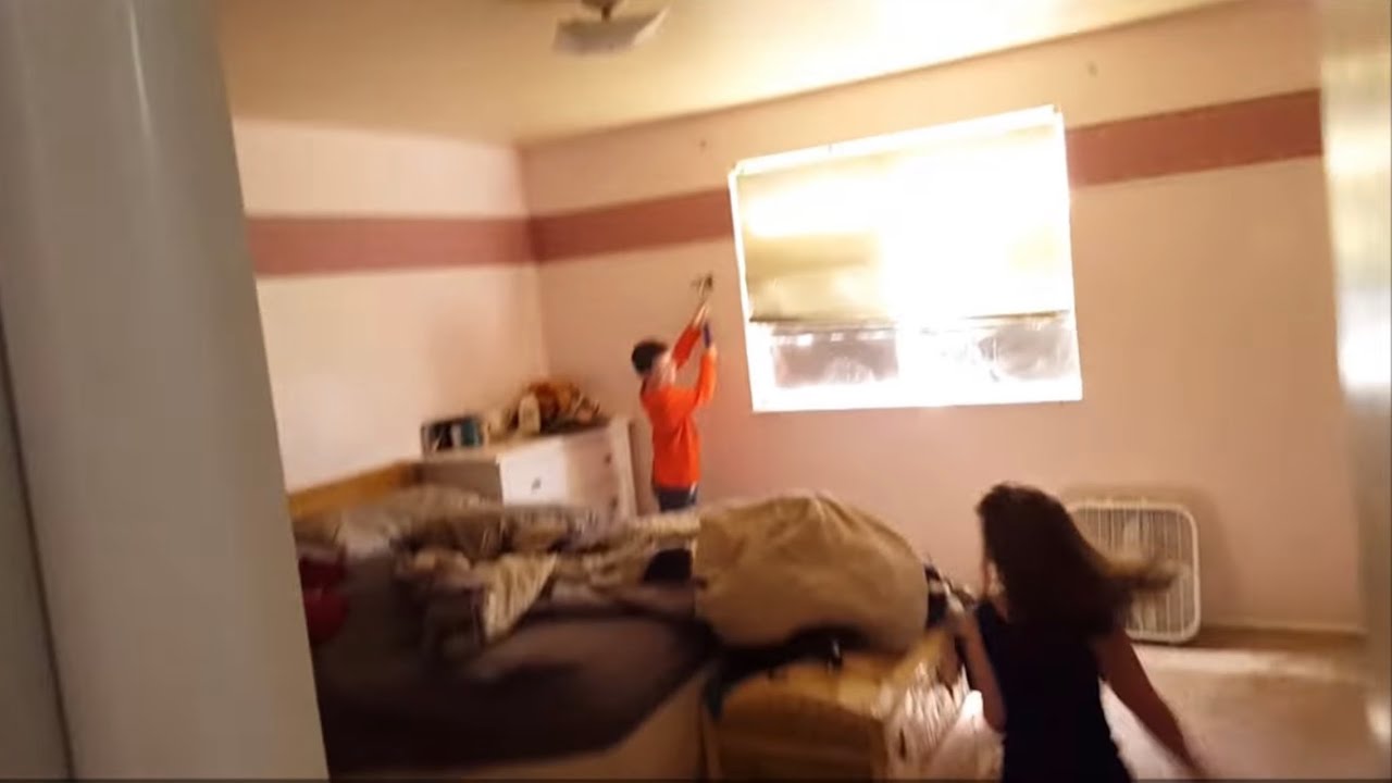 Kid Temper Tantrum Puts A Hole In Parent's Bedroom Wall With Hammer! [DELETED]