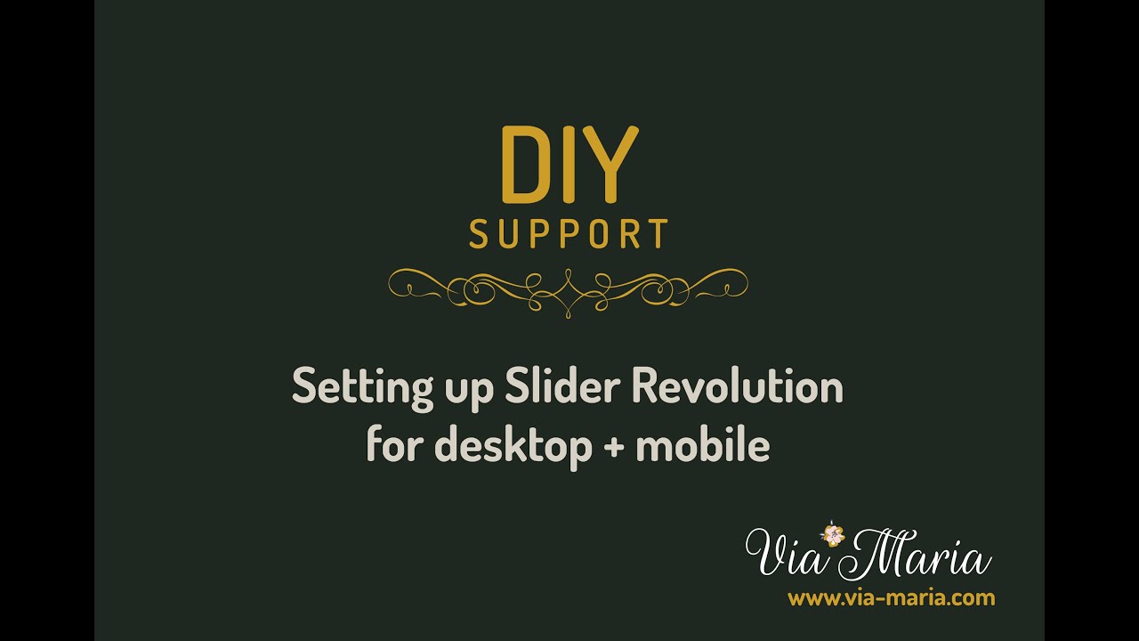 Setting up Slider Revolution for design and mobile browsers