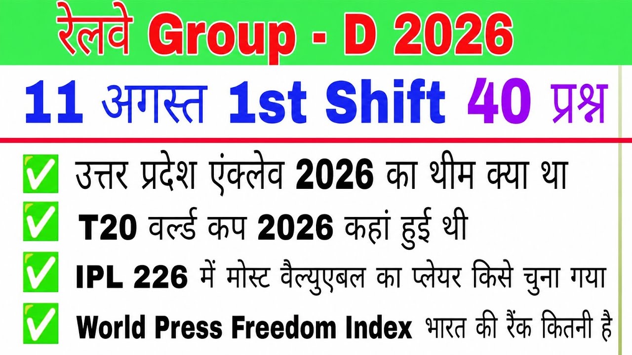 Railway Group D August 11th 1st Shift Analysis | RRB Group D Analysis Today