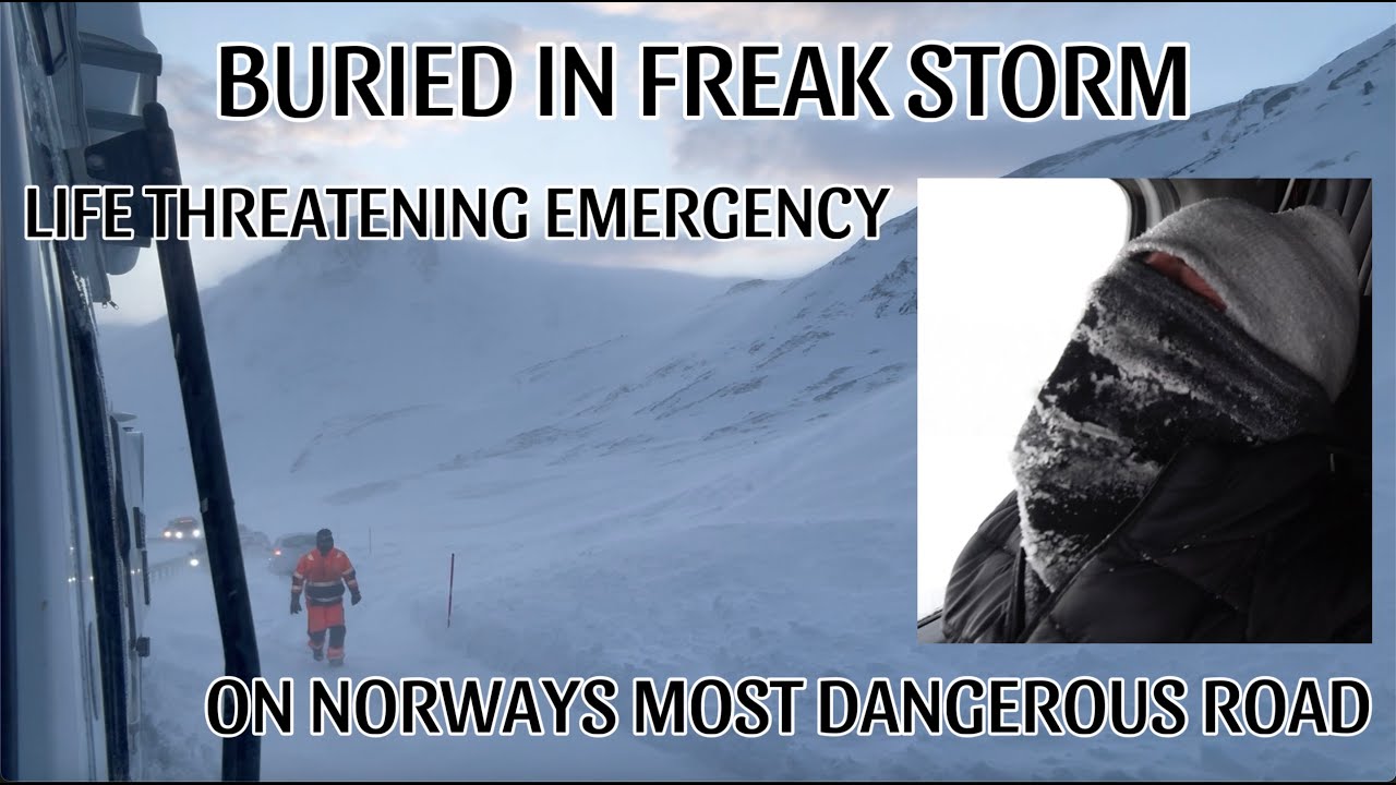 BURIED: SEVERE WEATHER LIFE THREATENING EMERGENCY ON NORWAYS MOST DANGEROUS MOUNTAIN PASS. NORDKAPP.