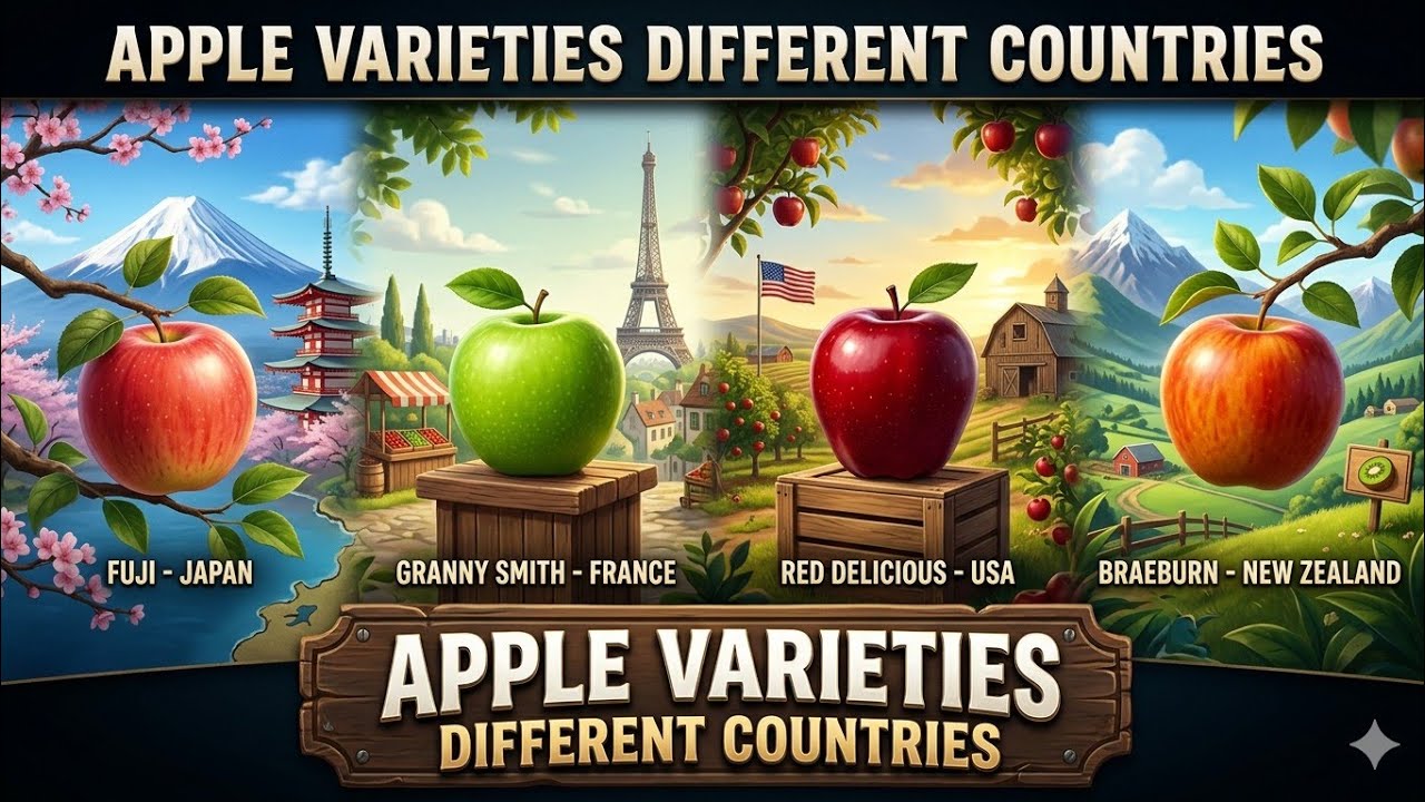 Apple Varieties Different Countries