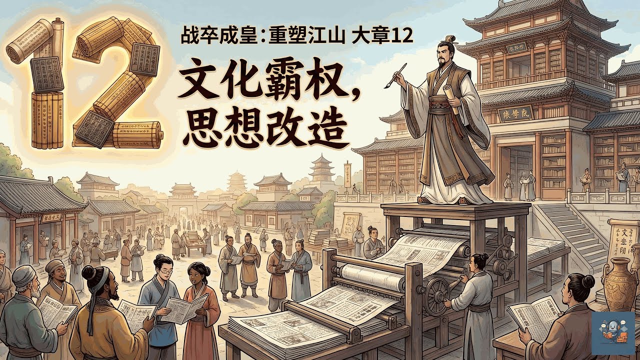 不仅要征服他们的身体，更要征服他们的灵魂！他让全天下都开始说大秦话！战卒成皇：重塑江山 第12大章 文化霸权，思想改造 #文化自信 #教育改革 #张风 #文明进程