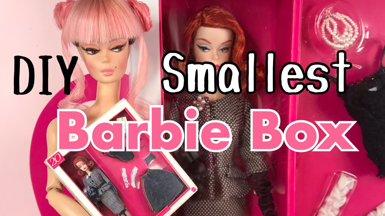DIY DOLL-SIZED BARBIE BOX! 3D PAPER ART MINIATURE!!