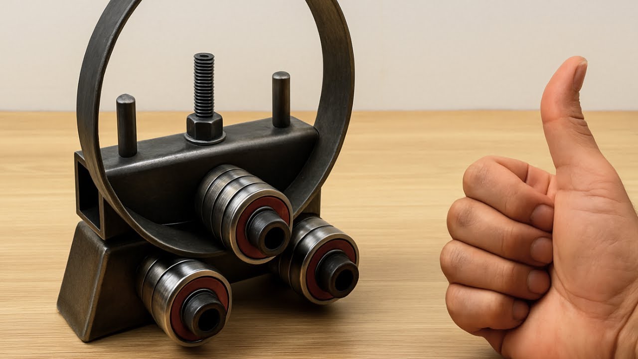 Genius Flat Bar Bender &ndash; How To Make A 3-Roller Tool That Works Amazingly!