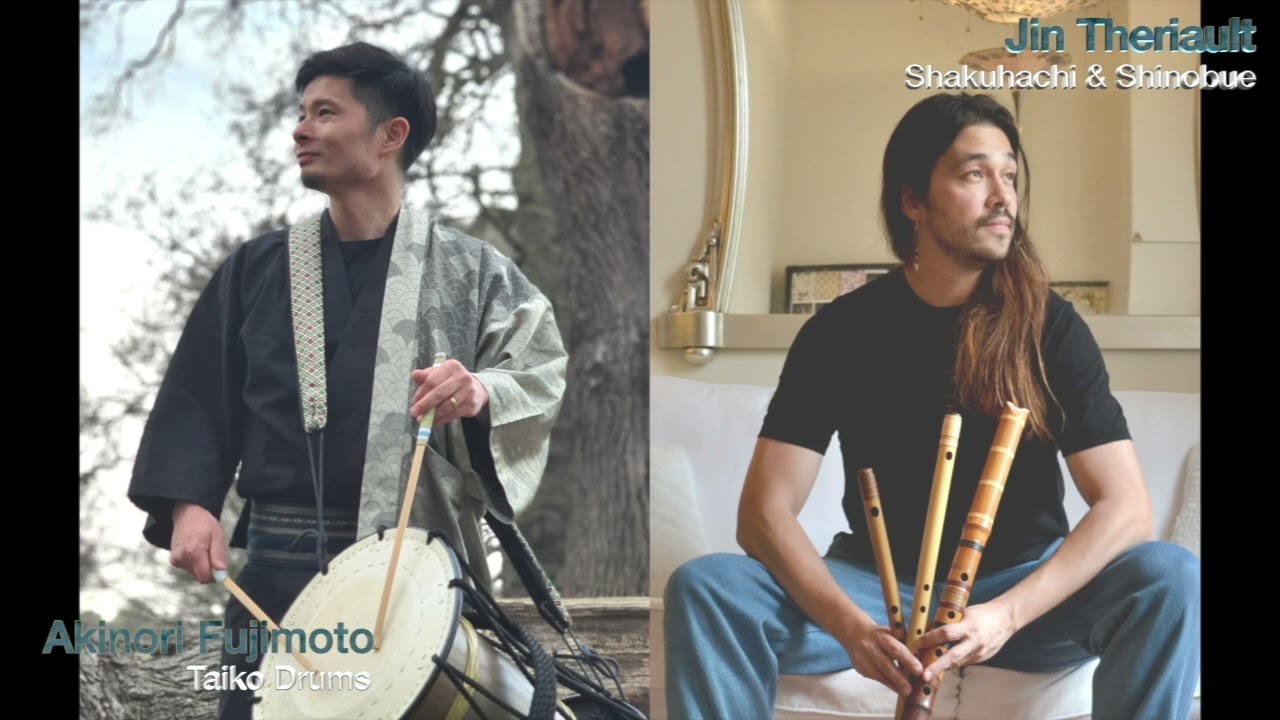 Shakuhachi and Taiko then Shinobue (bamboo flute) improvisation with Jin. Full Version. (Audio Only)