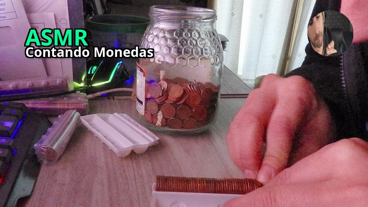 ASMR Contando monedas de 1 y 2 céntimos | Sonidos de monedas y plásticos