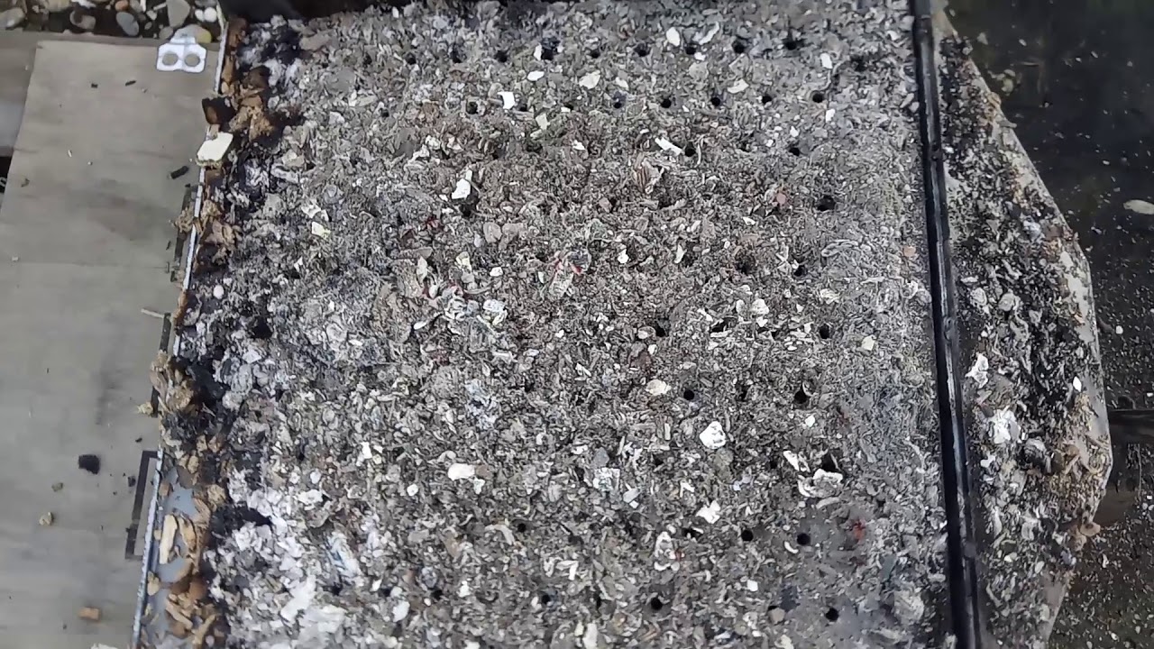 Wood chips burner- burning out test