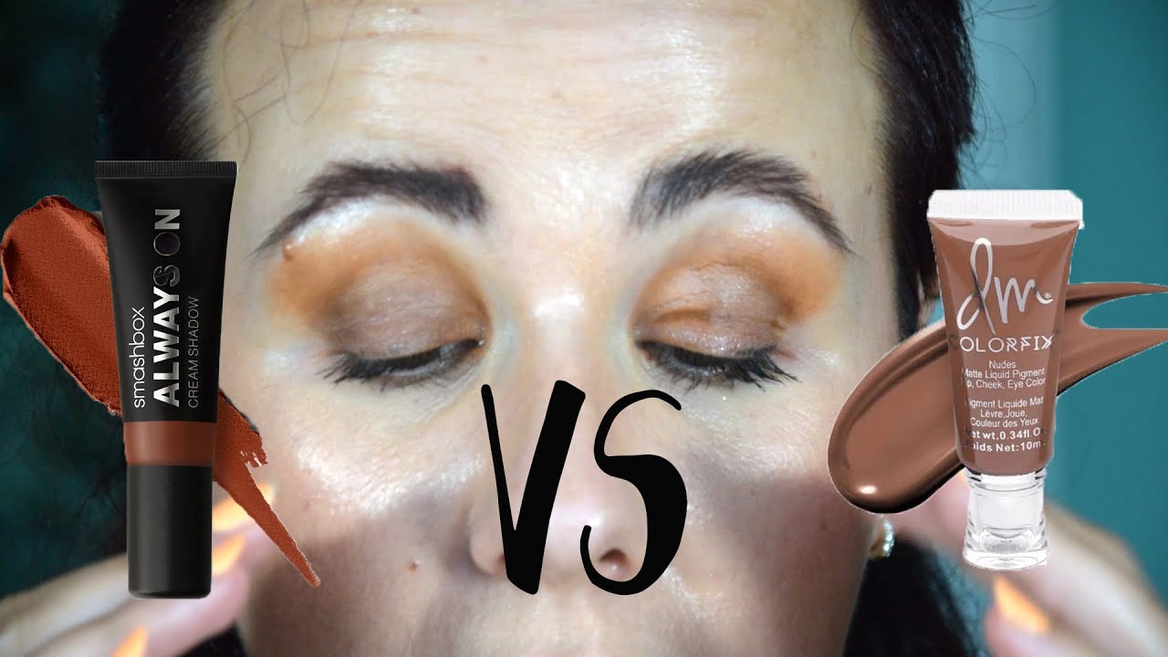 Best cream eyeshadow for oily eyelids - Danessa Myricks Colorfix vs Smashbox Always on Cream Shadow