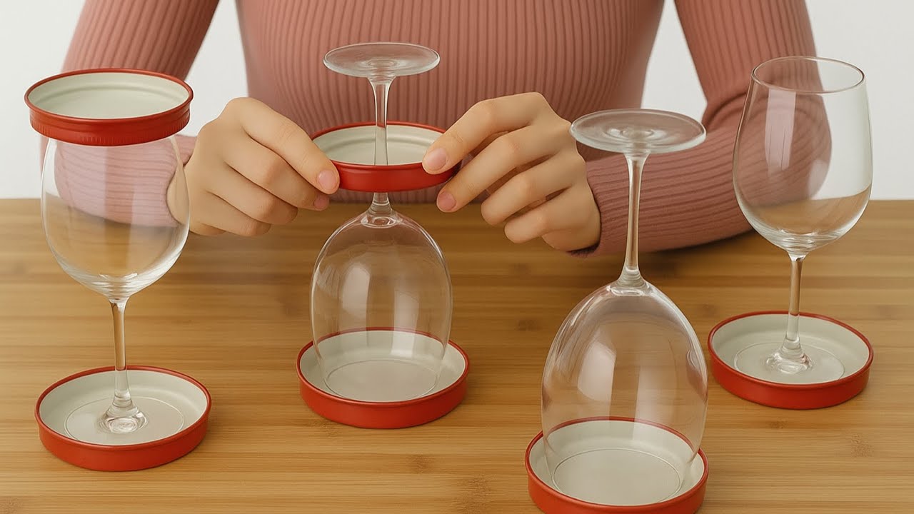 DON'T THROW IT AWAY❗️Great DIY Idea with Jar Lid and Glass Goblet You'll Be Surprised by the Result