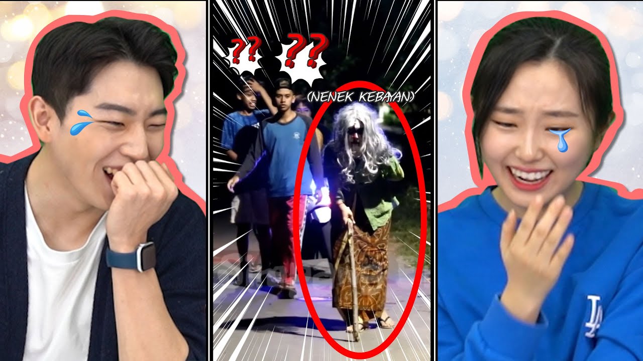 Reaksi Orang Korea Pertama Kali Lihat Hantu Nenek Kebayan 👻👻 I Reaction Prank Indonesia 🇮🇩🇰🇷