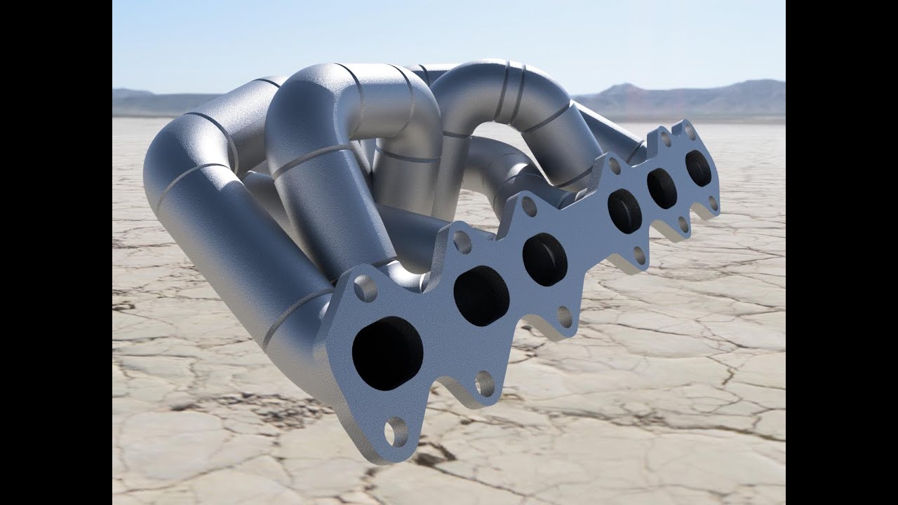 Design a TURBO MANIFOLD using FUSION360 and 3D SCANNING  using the EINSCAN HX