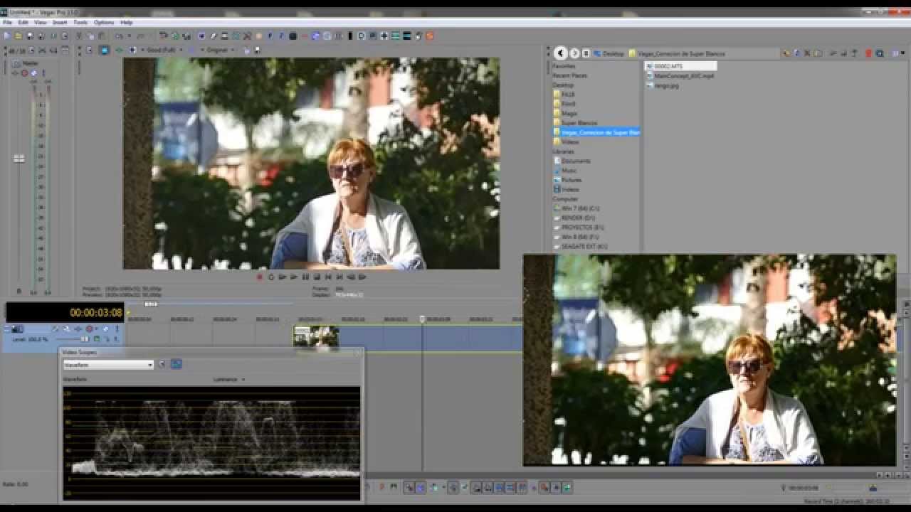 Sony Vegas: Corrección de Super Blancos