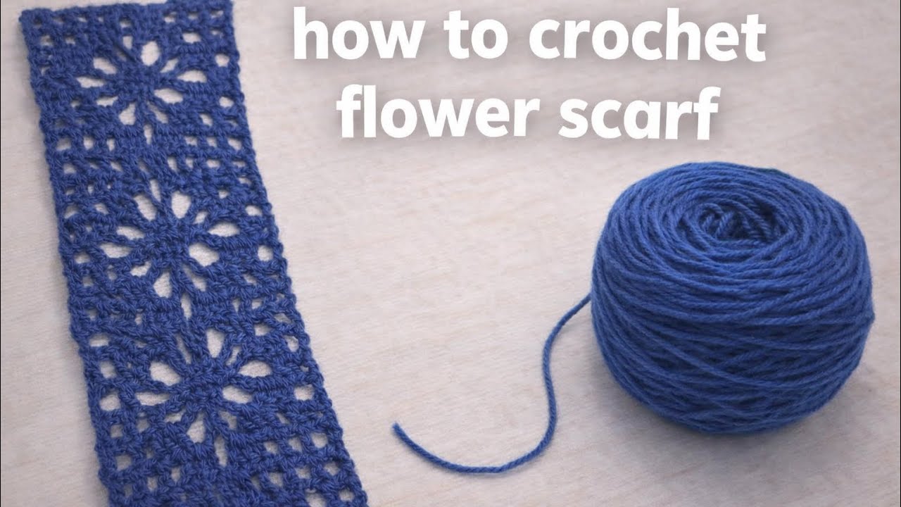 How to crochet a flower scarf!