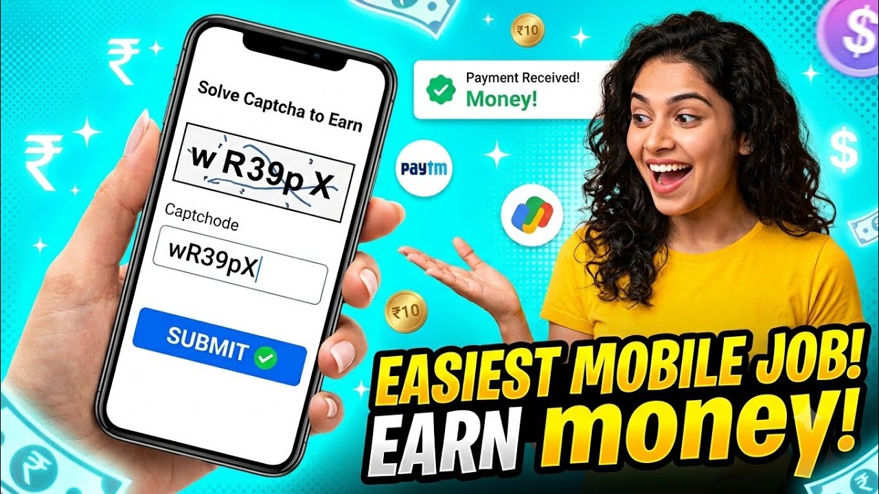 CAPTCHA TYPE MONEY EARNING APP | NEW APP TODAY | NEW PARTTIME JOB 