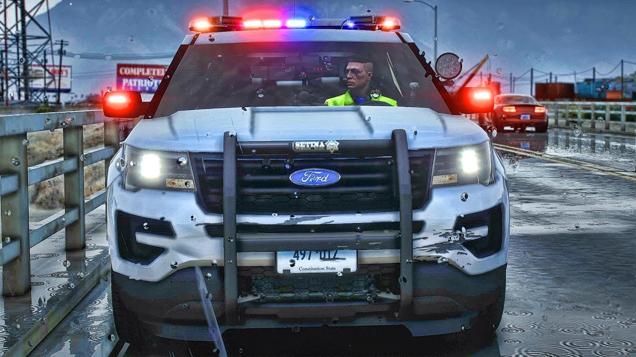 Playing GTA 5 As A POLICE OFFICER Highway Patrol|| CONN|| GTA 5 Mod| 4K