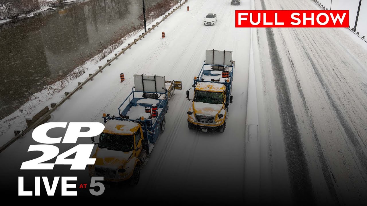 Snow-clearing efforts underway in the Greater Toronto Area  | CP24 Live at Five for Jan. 16, 2026