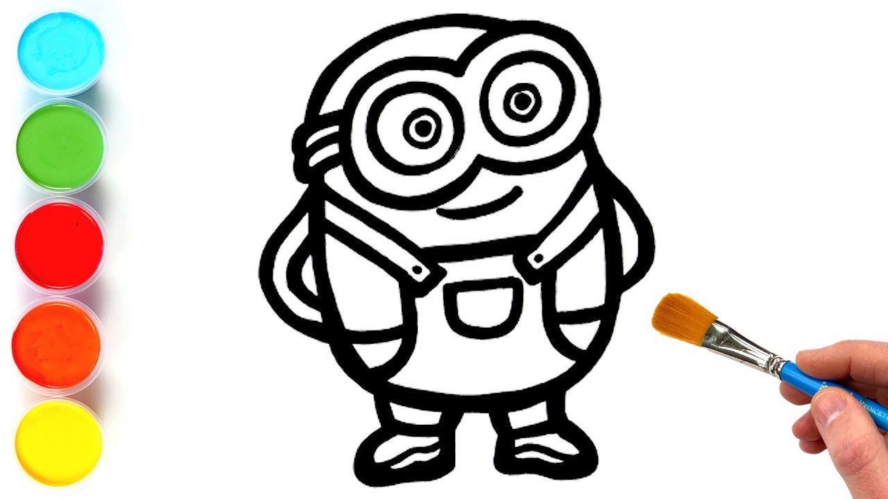 Minion Bob Drawing, Painting & Coloring Minion Bob for Children | Easy Drawing for Kids