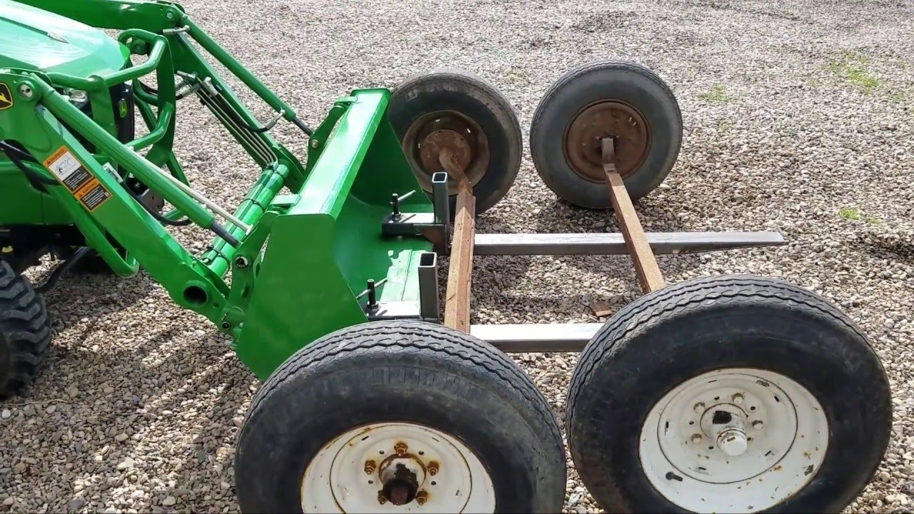 Homemade bucket forks for the John Deere 1025R