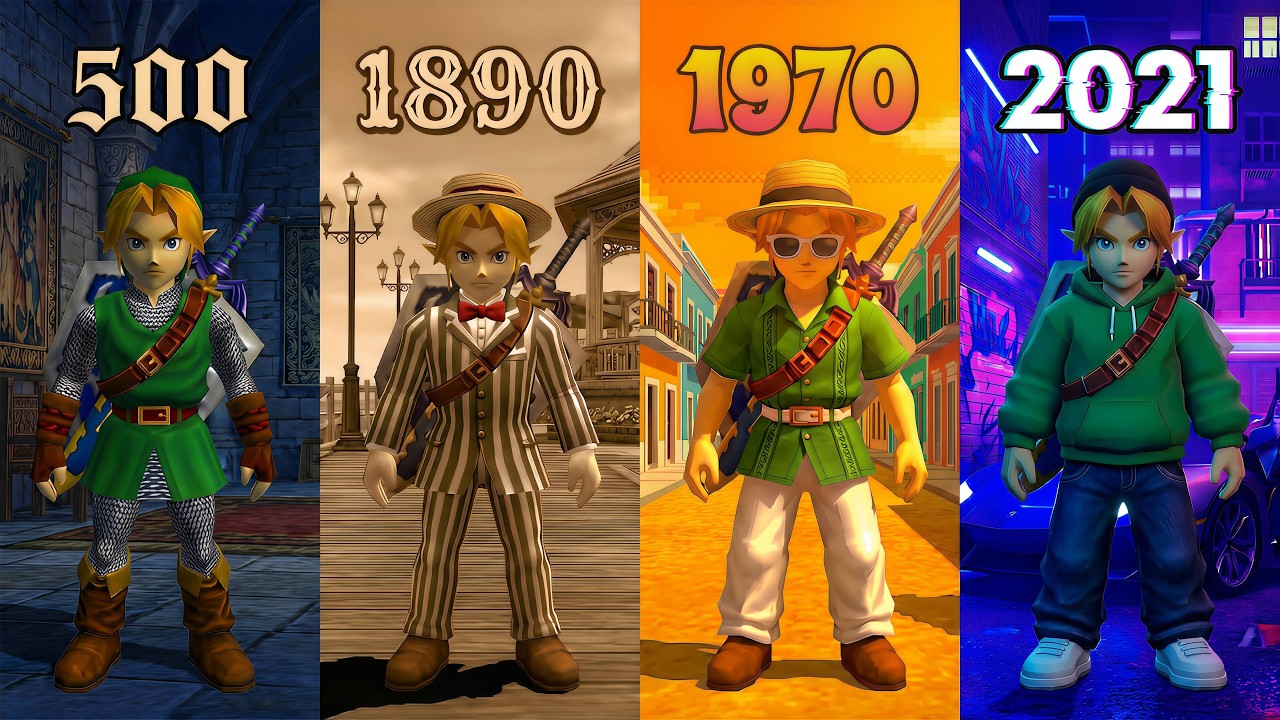 ZELDA MAIN THEME in different years