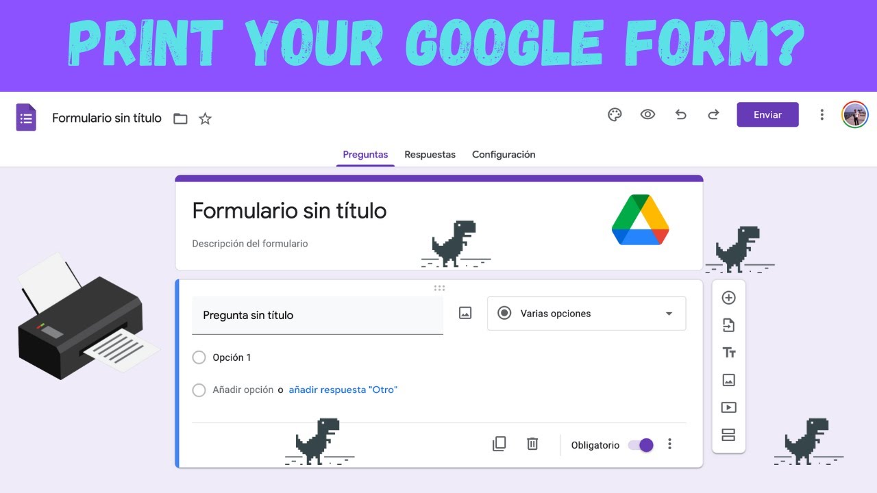 Teletrabajo curso online aprende a imprimir un formulario de Google Drive papel y PDF