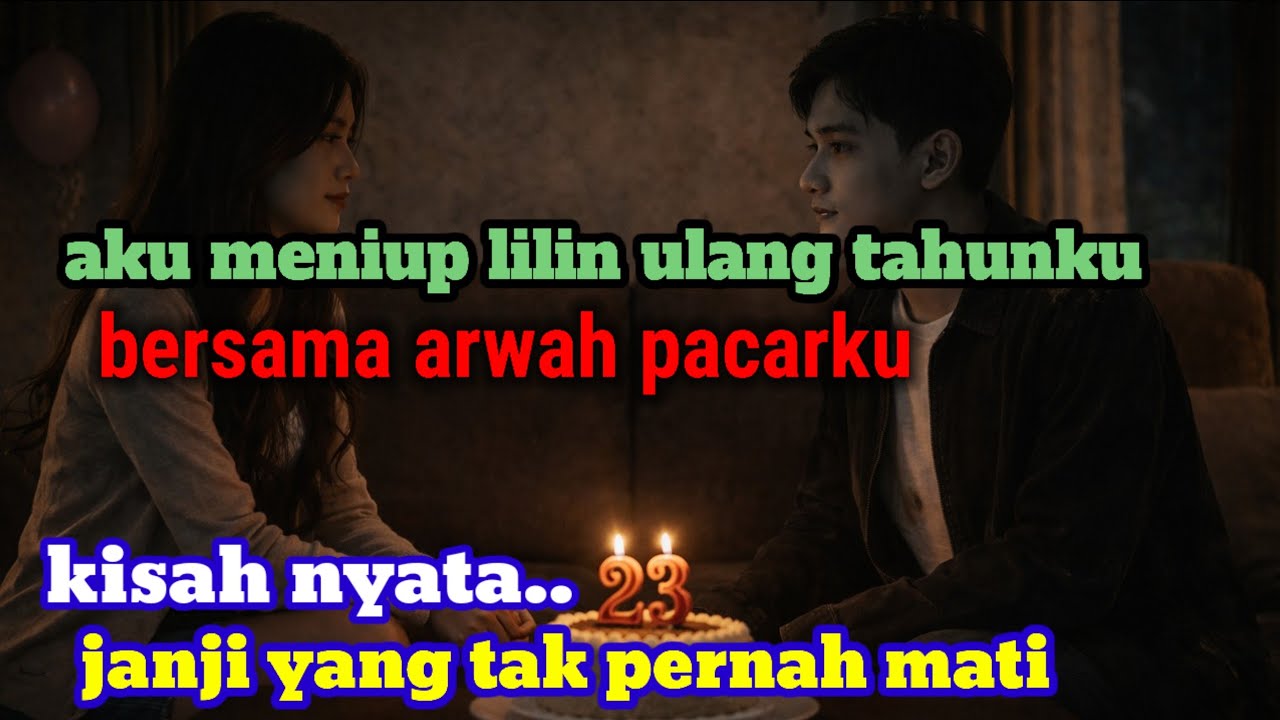 KISAH KEHIDUPAN. AKU MENIUP LILIN ULANG TAHUNKU BERSAMA ARWAH PACARKU