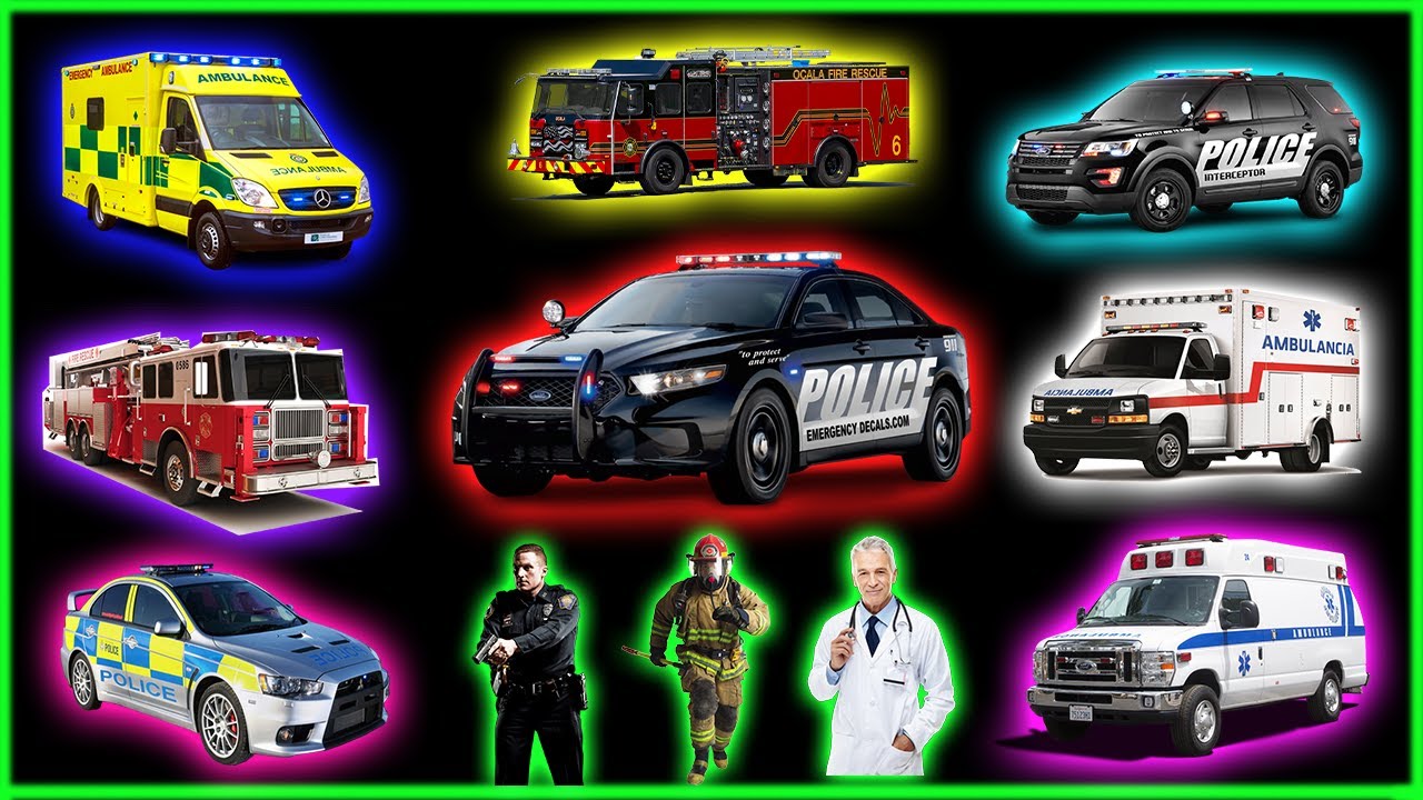 🚨30 Minutes🚨 Emergency Ambulance & Police & Firetruck 