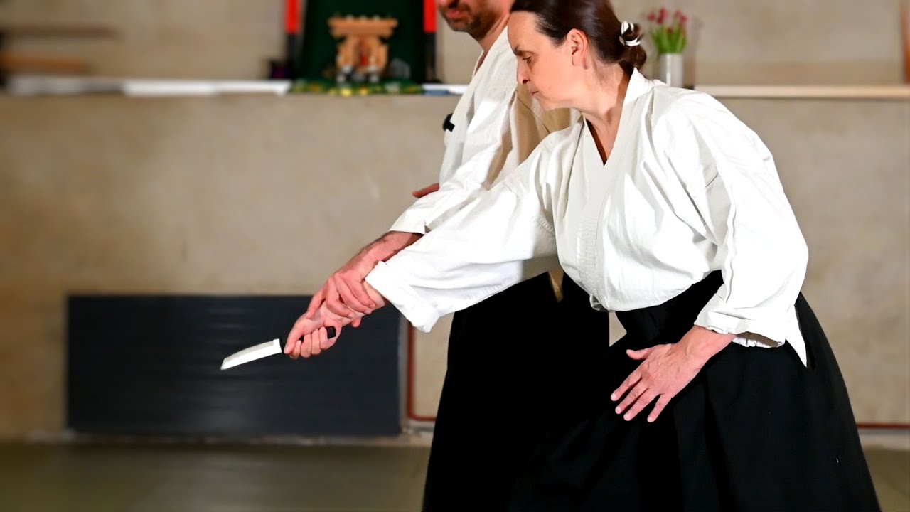 Tanto-tori tsuki kotegaeshi - 短刀取り突き小手返 - Aikido Virtual Dojo