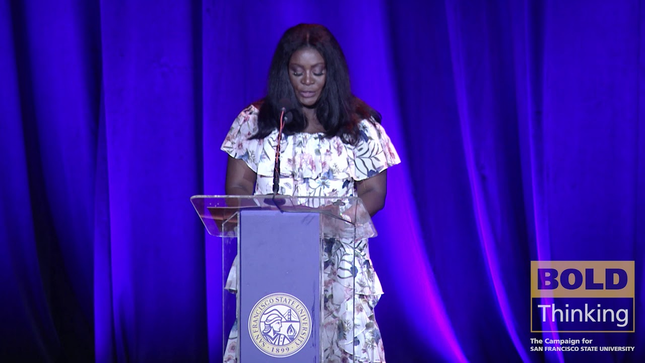 Venesia Thompson Ramsay Makes Opening Remarks at SF State's BOLD Thinking Event