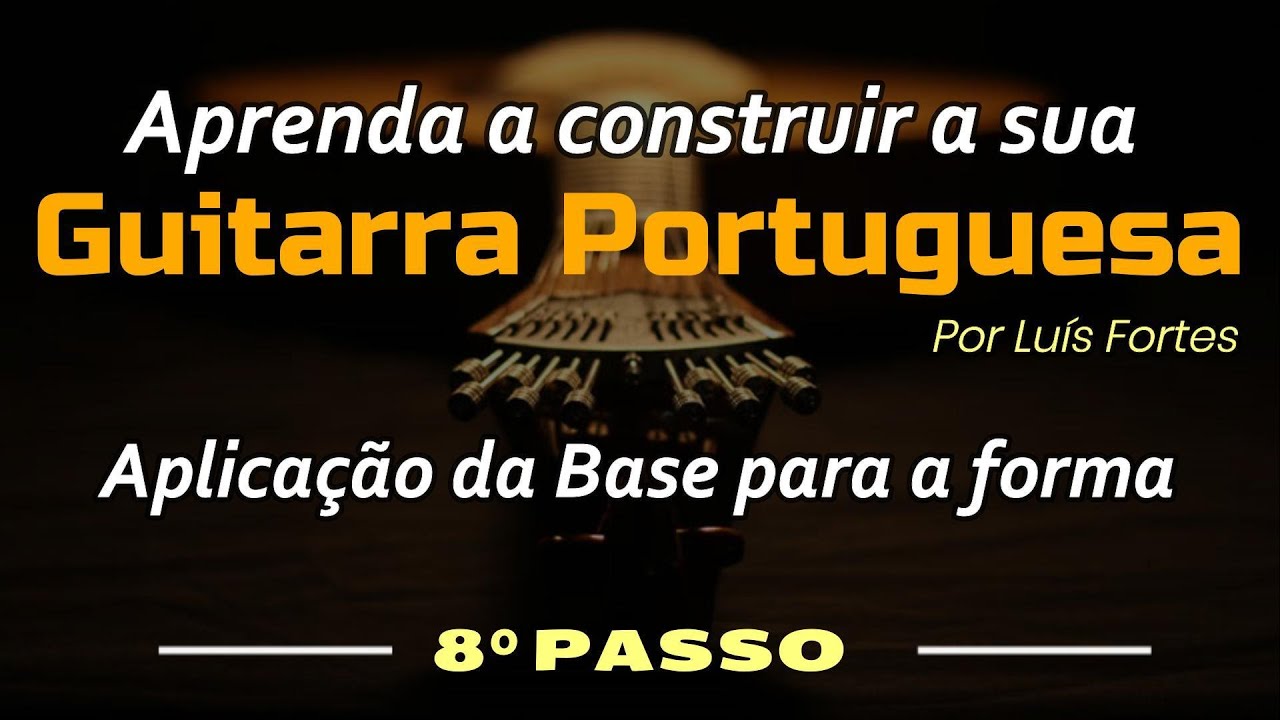 8º Passo - Construção de  Guitarra Portuguesa de Coimbra - Aplicação da Base para a forma