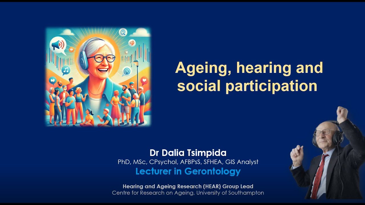 ERA Gerontology & Tonic: Dalia Tsimpida - hearing health & its role in healthy ageing & longevity