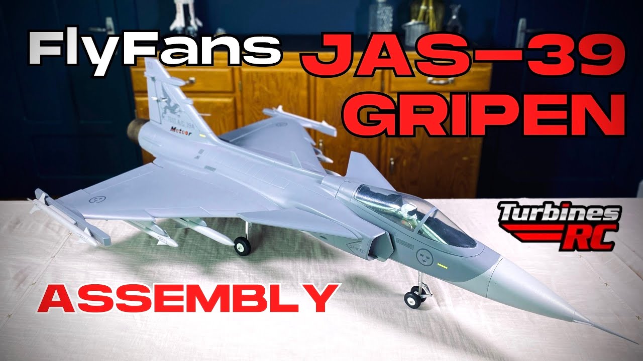 FlyFans Saab JAS-39 Gripen 70mm EDF JET PNP | ASSEMBLY / BUILD | (English/Français) 4K