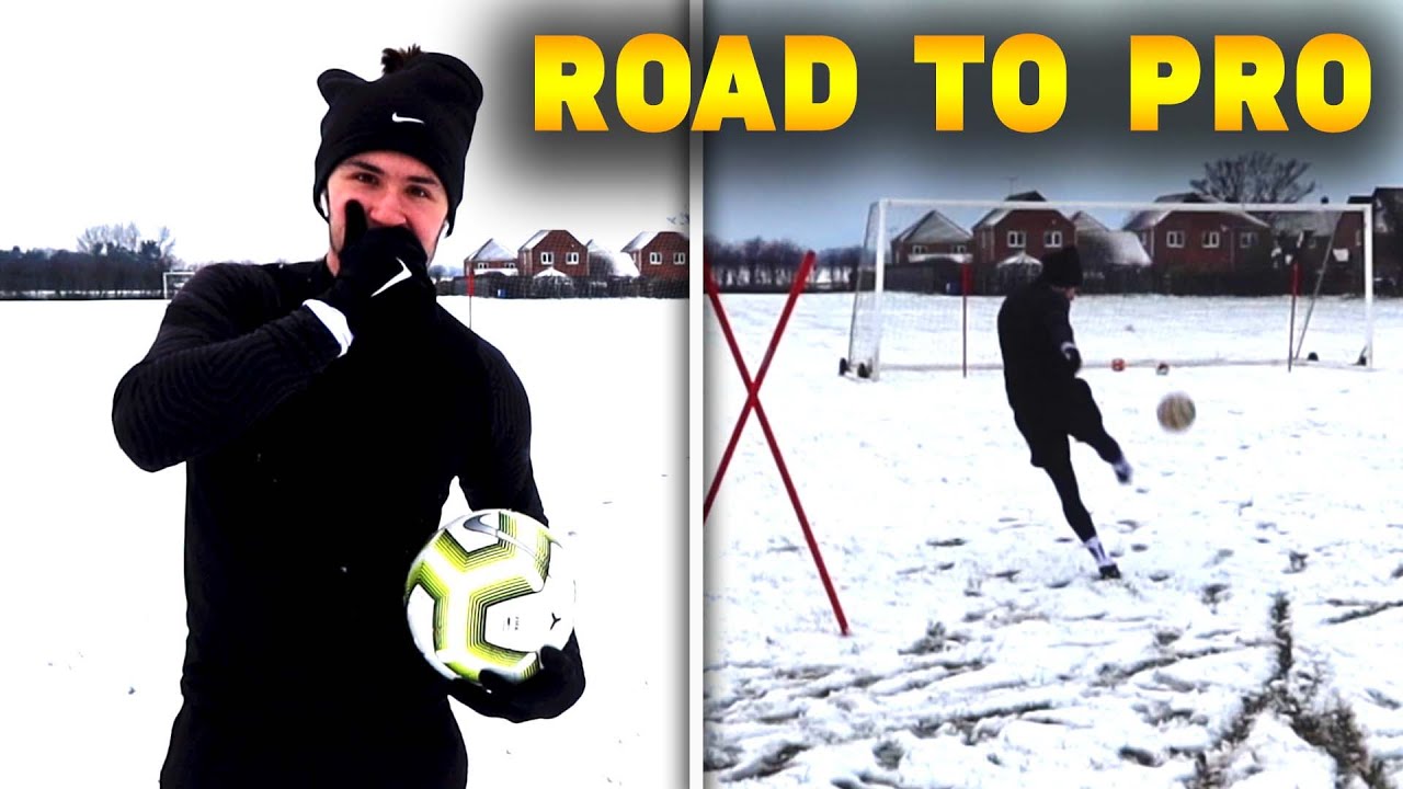 HARD TRAINING SESSION IN THE SNOW... (DAY IN THE LIFE OF A FOOTBALLER)