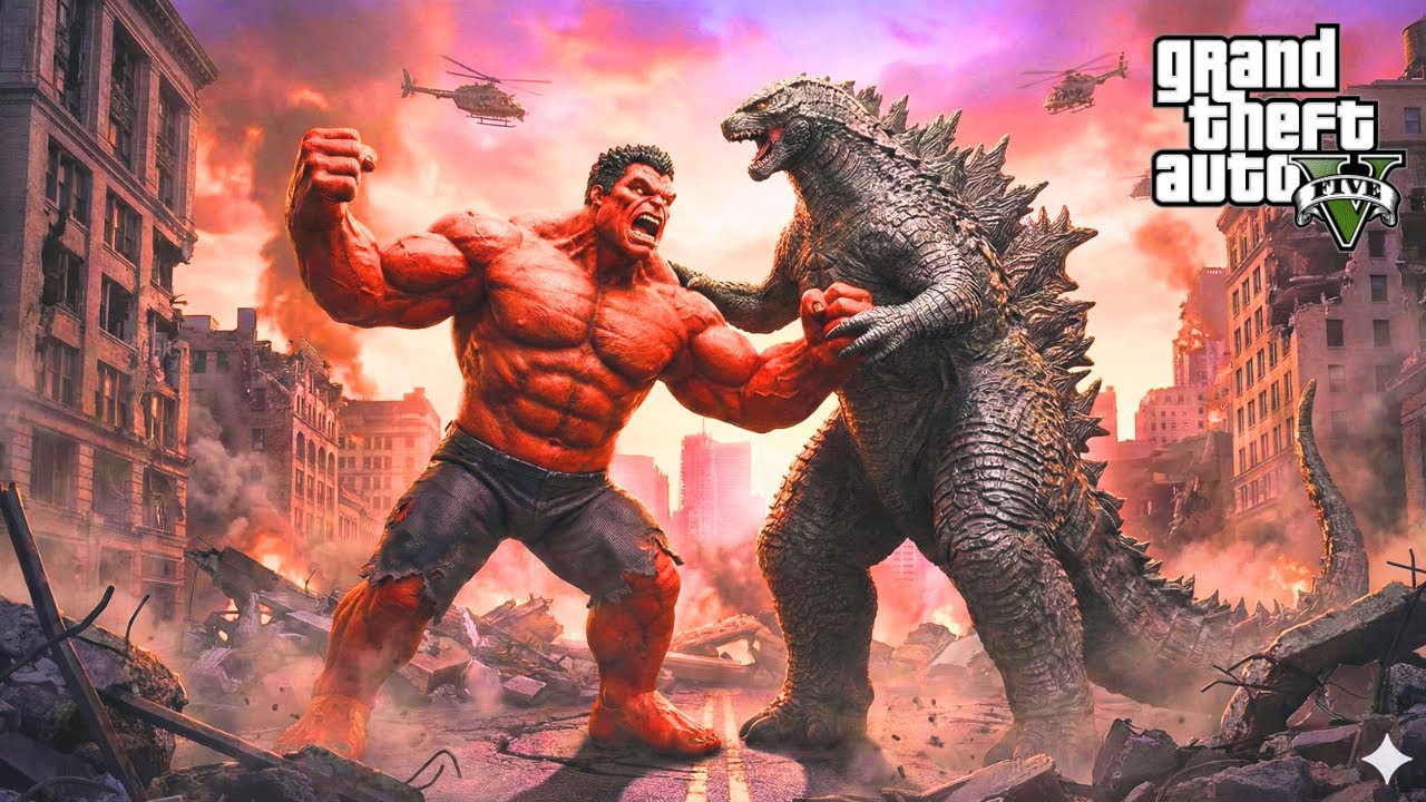 GTA 5 Hulk vs Godzilla vs Kingkong Live 58 | KING Gaming #gta5 #gta5live #shortsfeed #shortslive