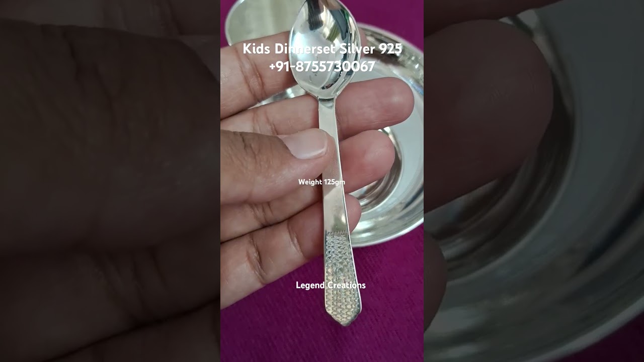 Silver Dinnerset for kids #chandikebartan #newbornbaby #babyproducts #silvergifting #silver #pure