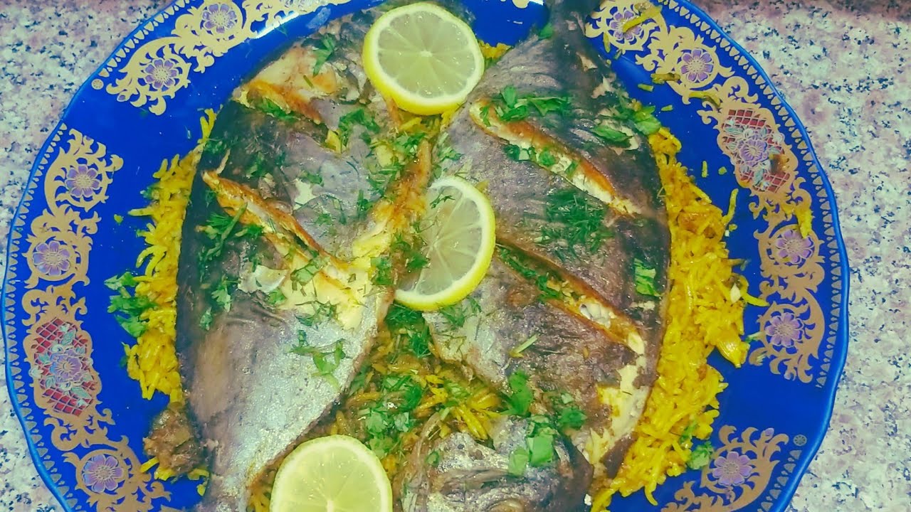سمك مقلي مع الروز بطريقة خليجية سهلة