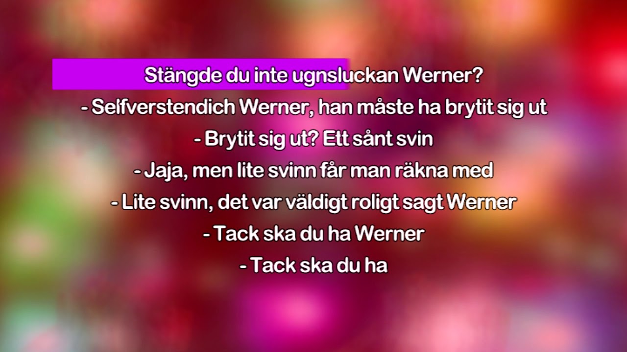 Vår julskinka har rymt (karaoke - lyrics)