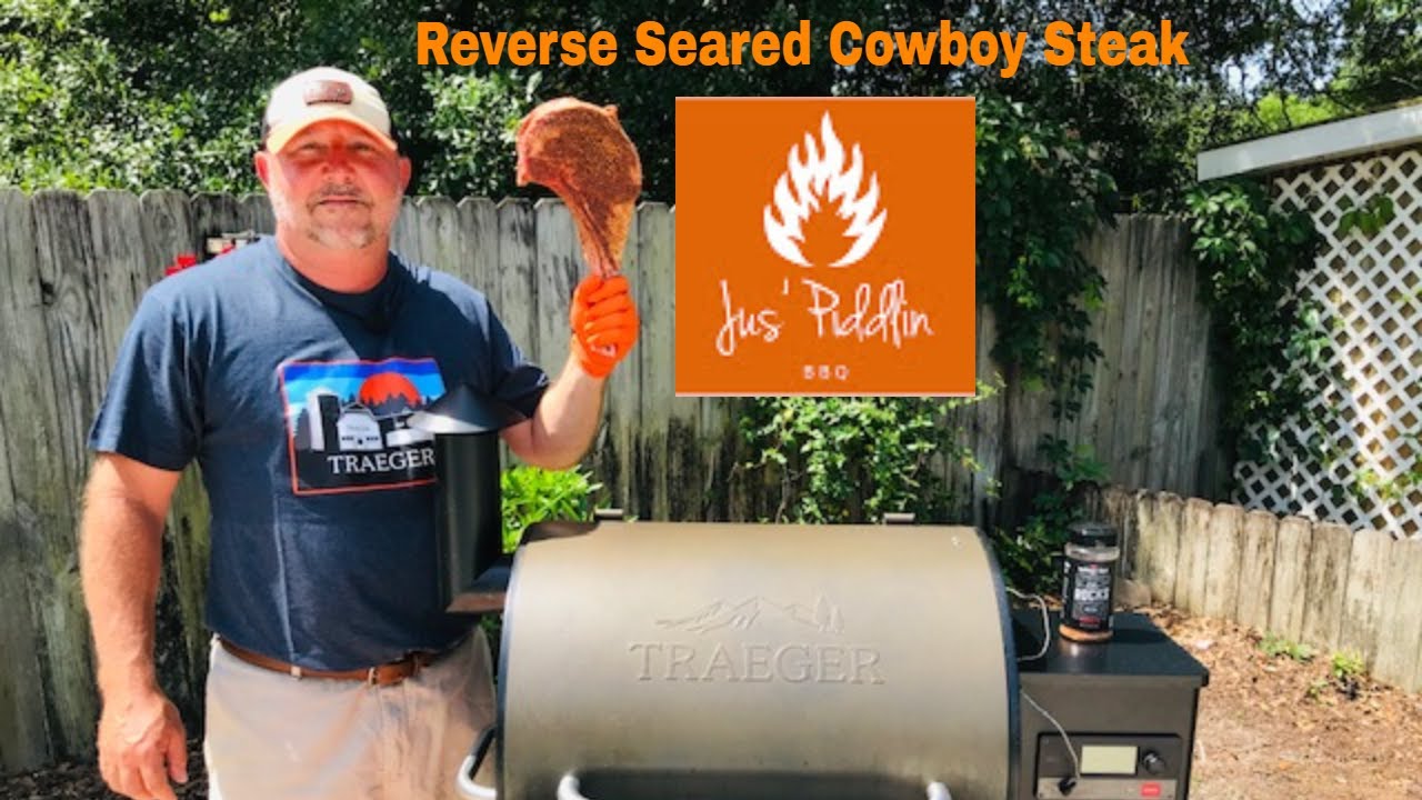 Идеальный стейк Рибай из говядины «Ковбой» на гриле Traeger Pro 575 Pellet Grill