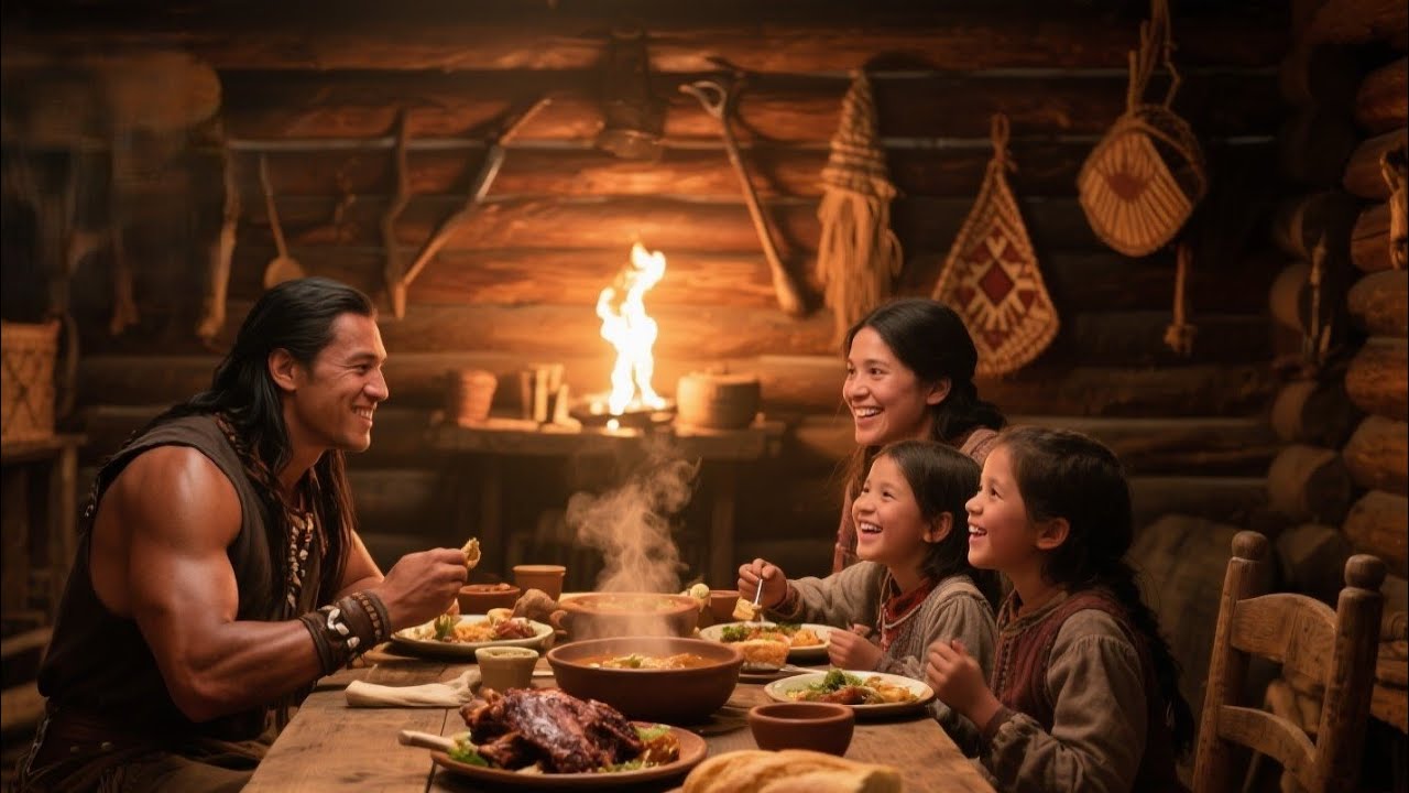 “She Expected a Lonely Christmas—But the Apache Neighbor Arrived with a Feast… and a New Family.”