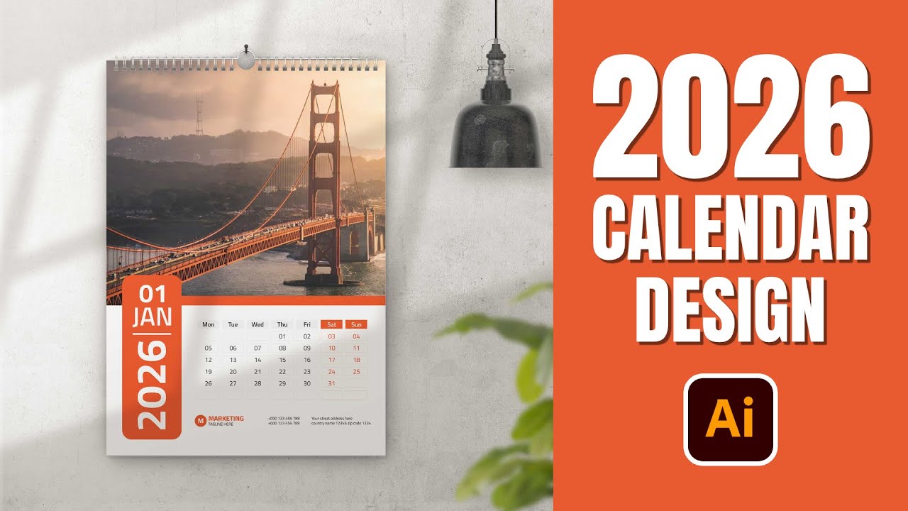 2026 Calendar Design Tutorial in Adobe Illustrator  Step by Step Guide for Beginners