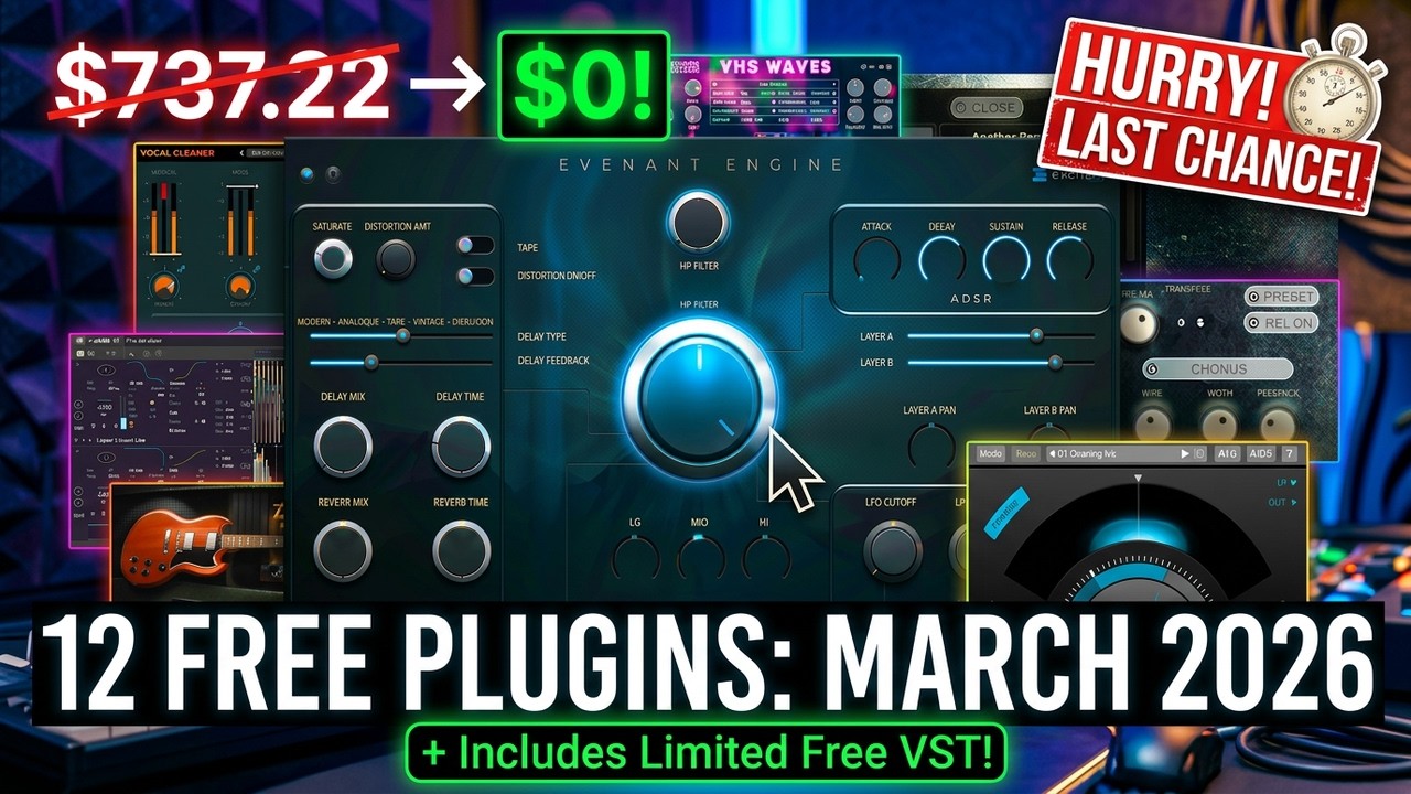 【Limited Time Free VST Included!】$737.22&rarr;$0! Best Free 12 Plugins Producers Must Have in March 2026