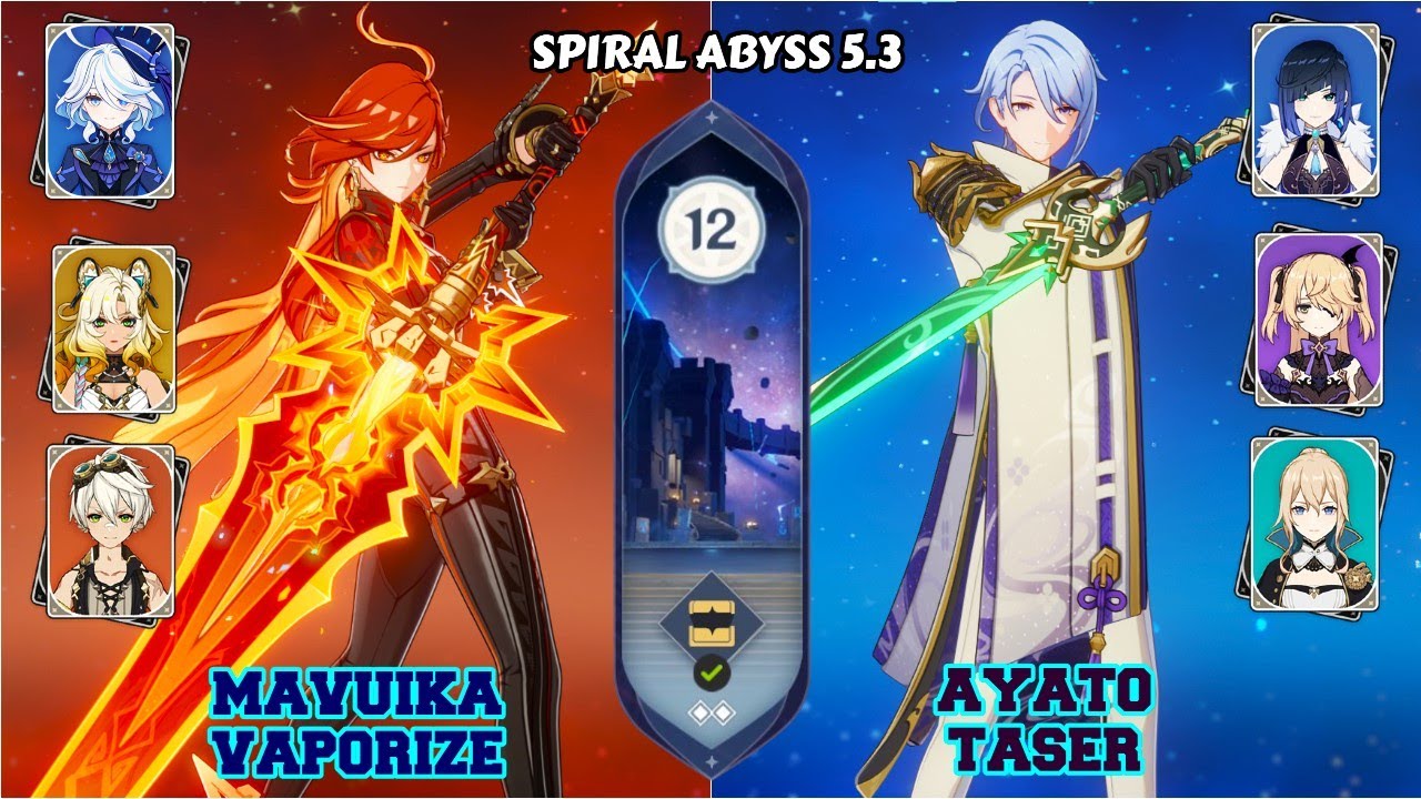 Spiral Abyss 5.3 | C0 Mavuika Vaporize & C1 Ayato Taser | Genshin Impact