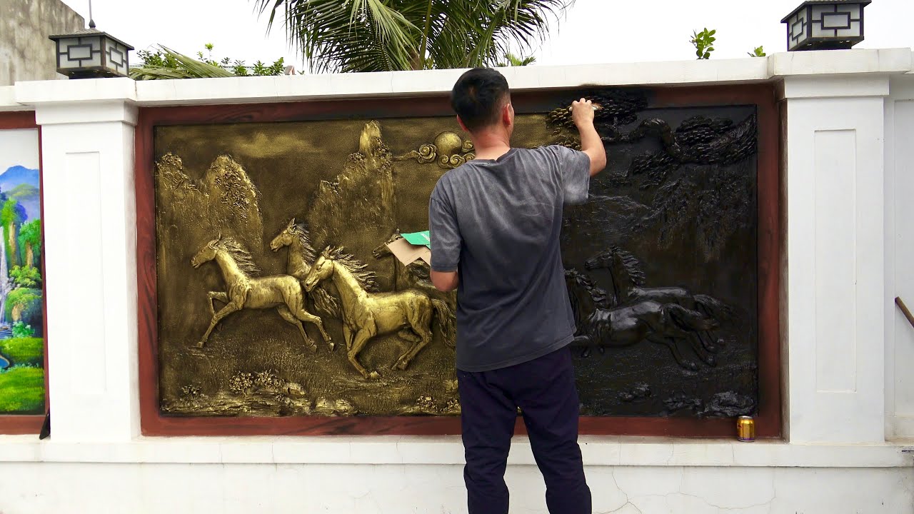 Restoring an Old Horse Painting – Faux Bronze Painting Technique