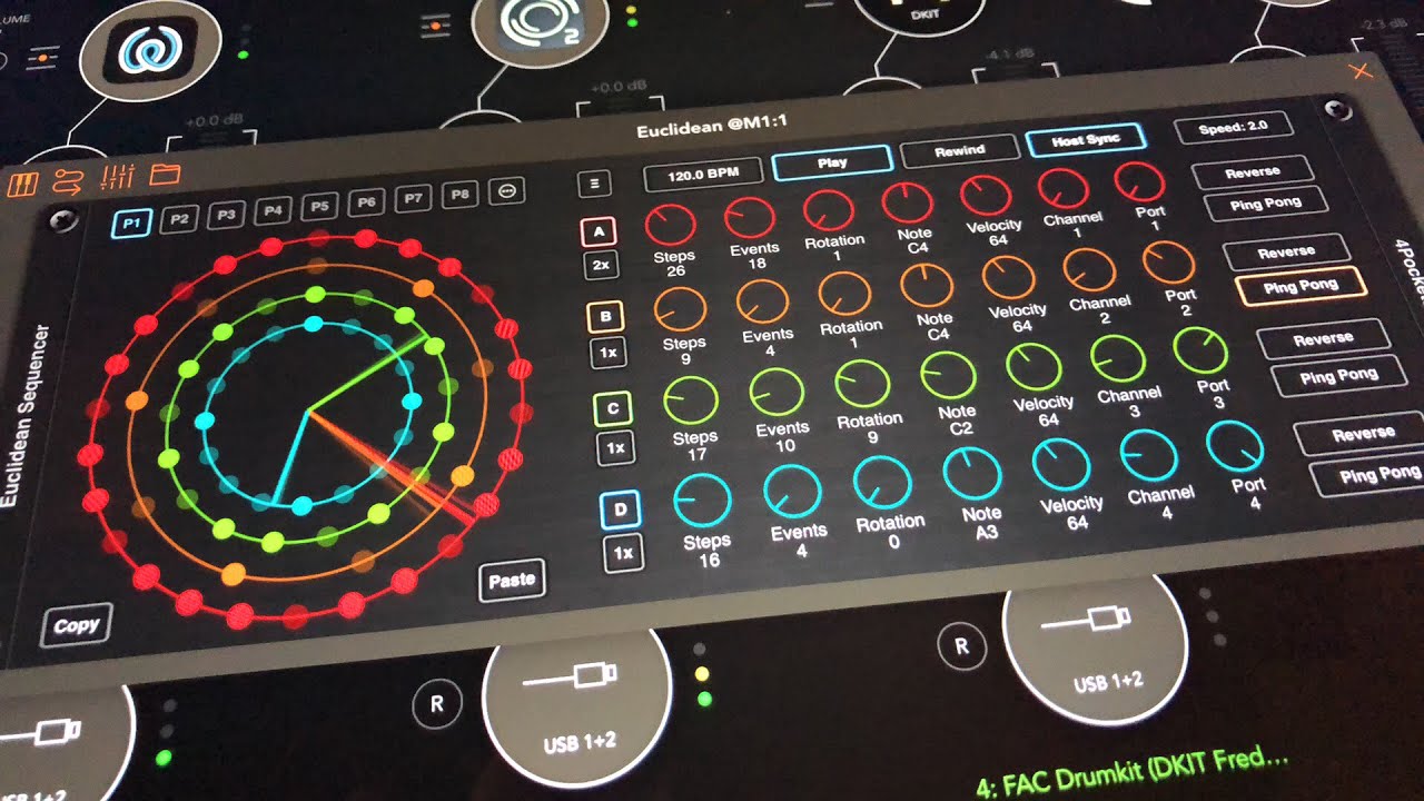 EUCLIDEAN Sequencer от 4Pockets — обучающее видео и демонстрация для iPad