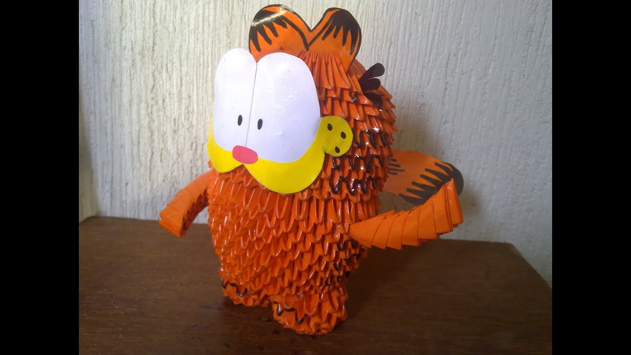 Origami 3D Garfield Tutorial