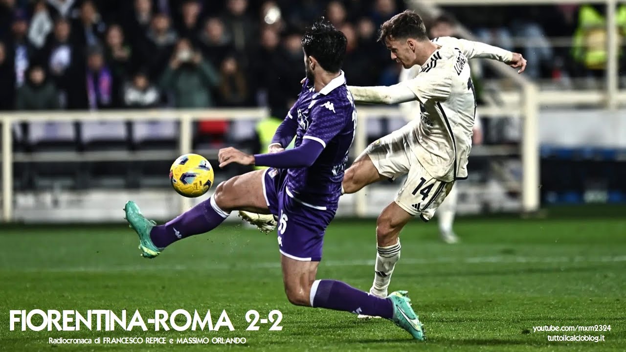 FIORENTINA-ROMA 2-2 - Radiocronaca di Francesco Repice e Massimo Orlando (10/3/2024) Rai Radio 1