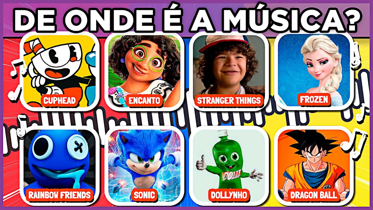 🎵 ADIVINHE O DESENHO OU FILME PELA M&Uacute;SICA | 99% N&Atilde;O ACERTA TODAS #desafiomusical #adivinheamusica