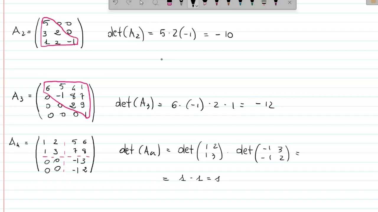 Determinante - casi speciali