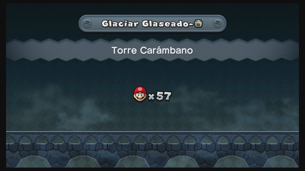 New Super Mario Bros. U: Glaciar Glaseado - Torre. Torre Carámbano
