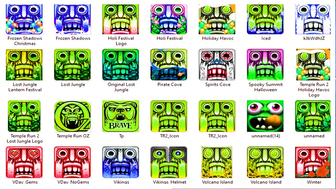 Temple Run 2 ALL MAPS - SPOOKY SUMMIT VS HOLIDAY HAVOC VS WINTER WASTELAND VS SPOOKY RIDGE